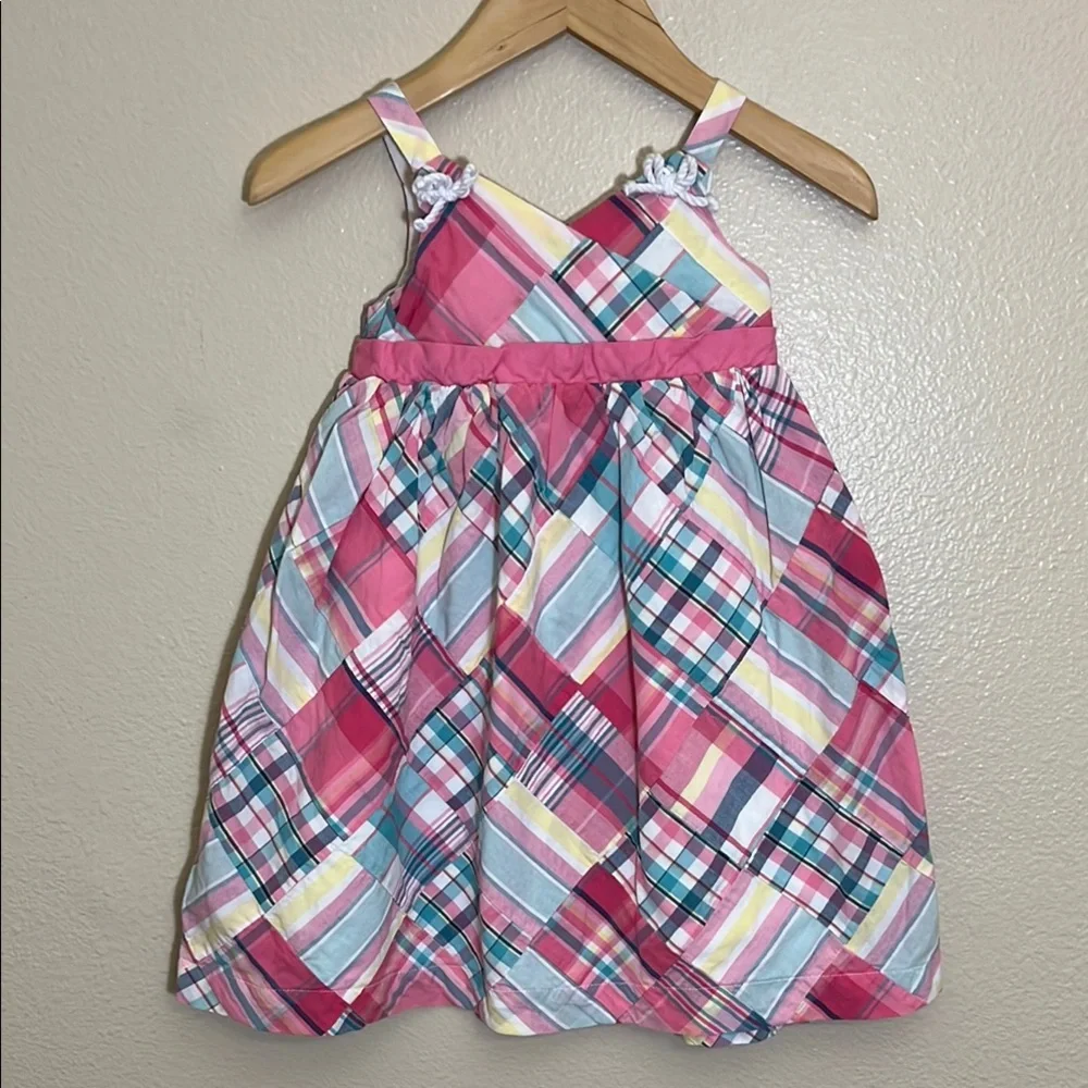 Janie and Jack Colorful Plaid Cotton Lined Sundress